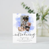 BUDGET Foto Collage Birth Ankündigung (Stehend Vorderseite)