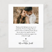 Budget Foto Collage Blush Wedding Danke Flyer (Rückseite)