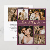 Budget Foto Collage Bordo Wedding Vielen Dank Flye (Vorne/Hinten)