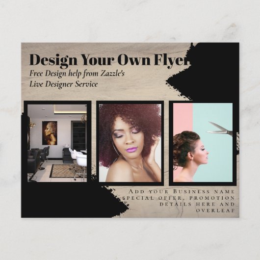 Budget Foto Collage Event Einladung Hochzeit Flyer (Vorne)