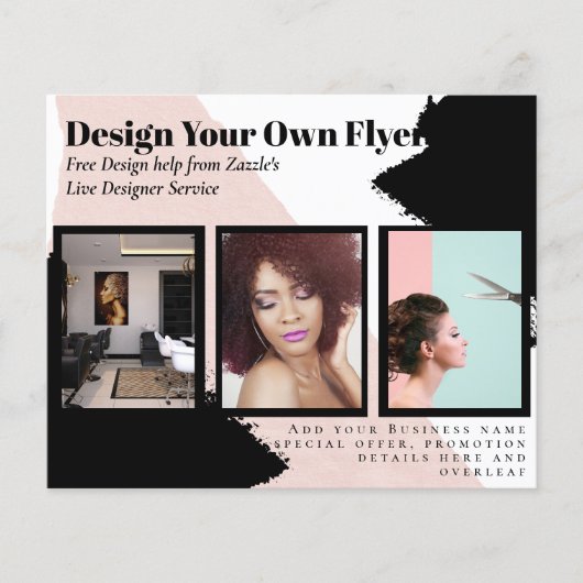 Budget Foto Collage Event Einladung Hochzeit Flyer (Vorne)