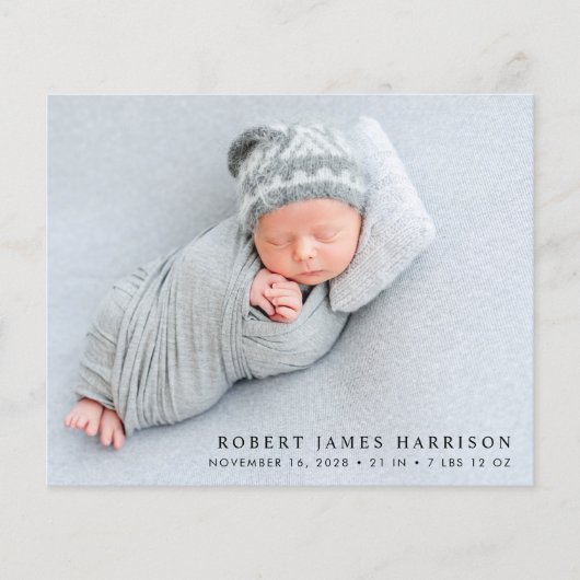 Budget Foto Collage Geburtsankündigung (Vorderseite)