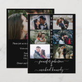 Budget Foto Collage Hochzeit Einladung Moderne (Vorne/Hinten)