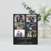 Budget Foto Collage Hochzeit Einladung Moderne (Stehend Vorderseite)
