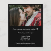 Budget Foto Collage Hochzeit Einladung Moderne (Rückseite)