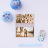 Budget Foto Collage Lilac Wedding Vielen Dank Flye Flyer (Einzeln)