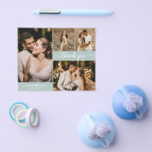 Budget Foto Collage Mint Wedding Danke, Script Flyer (Einzeln)