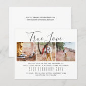 Budget Foto Collage Overlay Text Wedites Einladung (Vorne/Hinten)