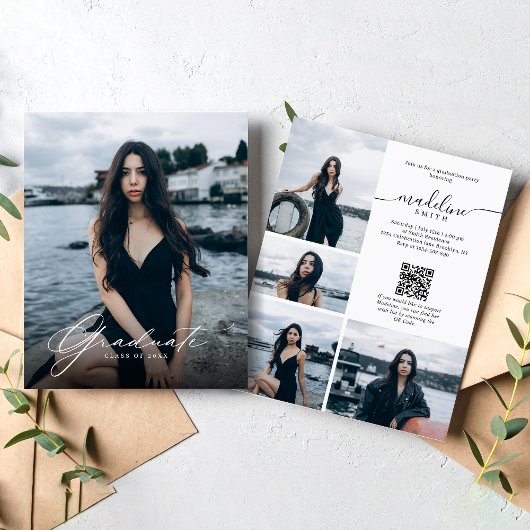 BUDGET Foto Collage QR Code Graduation Party