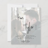 Budget Foto Collage QR CODE Hochzeit Einladung (Vorderseite)