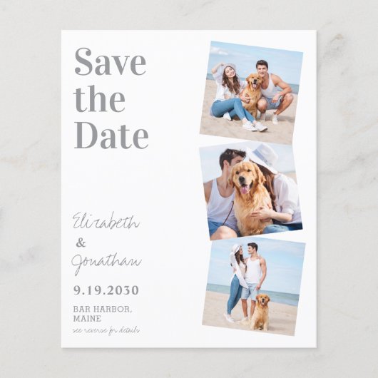 Budget Foto Collage QR Code Hochzeit speichern das (Vorderseite)
