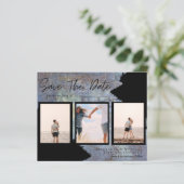 BUDGET Foto Collage Rett Datum Hochzeit Moderne (Stehend Vorderseite)