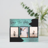 BUDGET Foto Collage Rett Datum Hochzeit Moderne (Stehend Vorderseite)