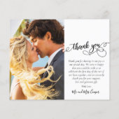 Budget Foto Collage Script Hochzeit Danke Karte (Rückseite)