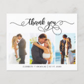 Budget Foto Collage Script Hochzeit Danke Karte (Vorderseite)