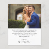 Budget Foto Collage Script Hochzeit Danke Karte (Rückseite)