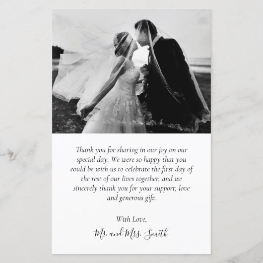 Budget Foto Collage Script Hochzeit Vielen Dank (Rückseite)