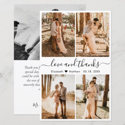 Budget Foto Collage Script Hochzeit Vielen Dank (Vorne/Hinten)