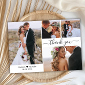 Budget Foto Collage Simple Wedding Dankeschön Kart