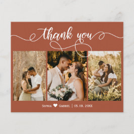 Budget Foto Collage Terracotta Script Hochzeit