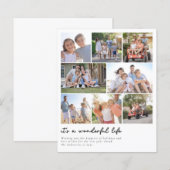 Budget Foto Collage Typografy Holiday Card (Vorne/Hinten)