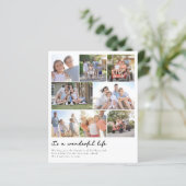 Budget Foto Collage Typografy Holiday Card (Stehend Vorderseite)