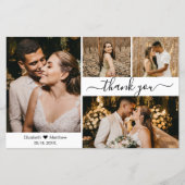Budget Foto Collage Wedding Danke Karte (Vorderseite)