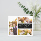 Budget Foto Collage Wedding Danke Karte (Stehend Vorderseite)
