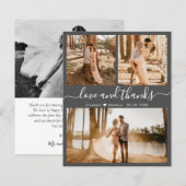 Budget Foto Collage Wedding Danke Karte (Vorne/Hinten)