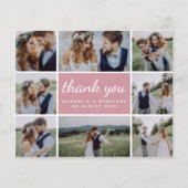 Budget Foto Collage Wedding Danke Karte (Vorderseite)