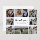 Budget Foto Collage Wedding Danke Karte (Vorne/Hinten)