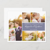 Budget Foto Collage Wedding Danke Karte (Vorne/Hinten)