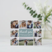 Budget Foto Collage Wedding Danke Karte (Stehend Vorderseite)