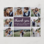 Budget Foto Collage Wedding Danke Karte (Vorderseite)
