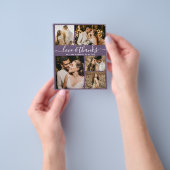 Budget Foto Collage Wedding Danke Mauve Flyer (Gruppe)