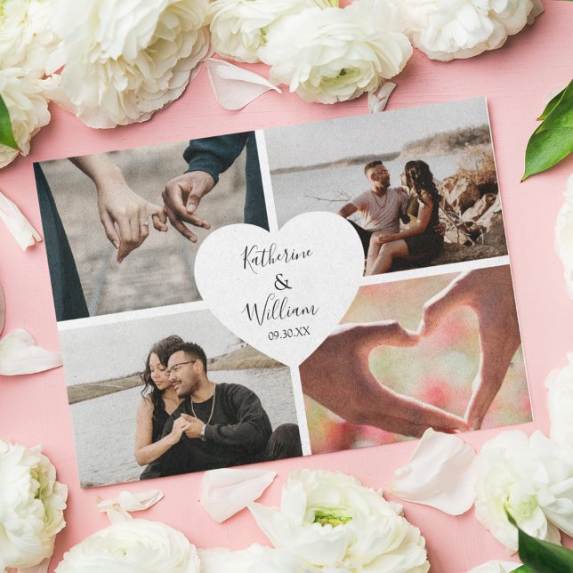 Budget Foto Collage Wedding Einladungen (Von Creator hochgeladen)