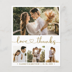 Budget Foto Collage Wedding Vielen Dank Flyer
