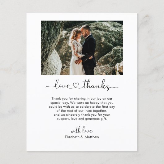 Budget Foto Collage Wedding Vielen Dank Flyer (Hinten)