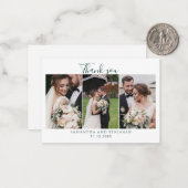 Budget Foto Collage Wedding Vielen Dank Mitteilungskarte (Vorderseite/Rückseite Beispiel)