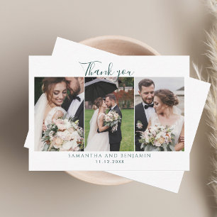 Budget Foto Collage Wedding Vielen Dank Mitteilungskarte