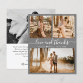 Budget Foto Collage Wedding Vielen Dank Script Car (Vorne/Hinten)