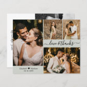 Budget Foto Collage Wedding Vielen Dank Script Car (Vorne/Hinten)