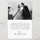 Budget Foto Collage Wedding Vielen Dank Script Car (Rückseite)