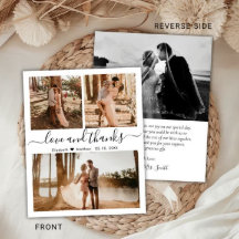 Budget Foto Collage Wedding Vielen Dank Script Car