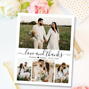 Budget Foto Collage Wedding Vielen Dank Script Car
