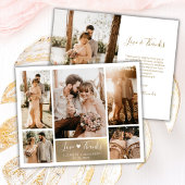 Budget Foto Collage Wedding Vielen Dank Script Car