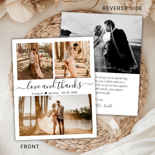 Budget Foto Collage Wedding Vielen Dank Script Car