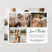 Budget Foto Collage Wedding Vielen Dank Script Car (Vorne/Hinten)