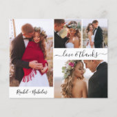 Budget Foto Collage Wedding Vielen Dank Script Car (Vorderseite)