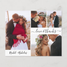 Budget Foto Collage Wedding Vielen Dank Script Car
